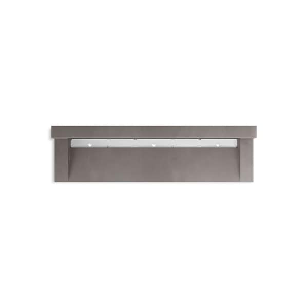 Kohler 90In Wall-Mount Trough Lavatory System With Backsplash In Ash Concrete 81028-BSS-KCE - main